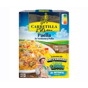 CARRETILLA Paella con verduras y pollo 250 g.