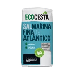 ECOCESTA Sal marina fina del Atlántico, ecológica 1 kg.
