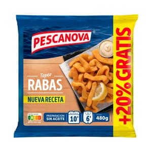 PESCANOVA Rabas empanadas y ultracongeladas de pota Tapeo 400 g.