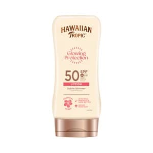 HAWAIIAN TROPIC Glowing protection Protector solar con FPS 50 (muy alto) y brillo sutil 170 ml.