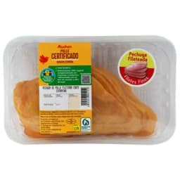 ALCAMPO CULTIVAMOS LO BUENO Pechuga de pollo certificado cortada en filetes finos Bandeja