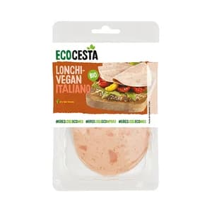 ECOCESTA Lonchas veganas ecológicas con sabor a mortadela italiana 100 g.