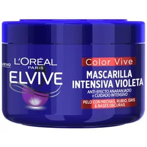 ELVIVE Mascarilla intensiva violeta para pelo con mechas, rubio, gris o bases oscuras ELVIVE Color vive 250 ml.