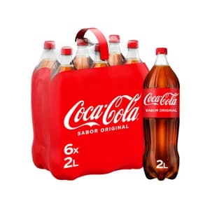 COCA COLA Refresco de cola sabor original pack de 6 unds x 2 L Botella
