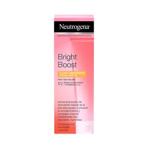 NEUTRÓGENA Bright boost Fluido (crema) facial hidratante con FPS 30 (medio) para todo tipo de pieles 50 ml.