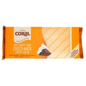 CORAL Barquillos de chocolate y nata 200 g.