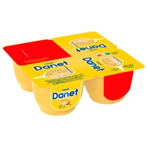 DANET de Danone Natillas con sabor a vainilla 4 x 120 g.