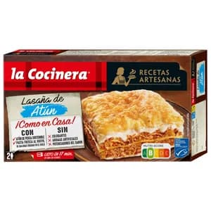 LA COCINERA Lasaña de pasta fresca al huevo, rellena de atún Recetas artesanas 500 g.