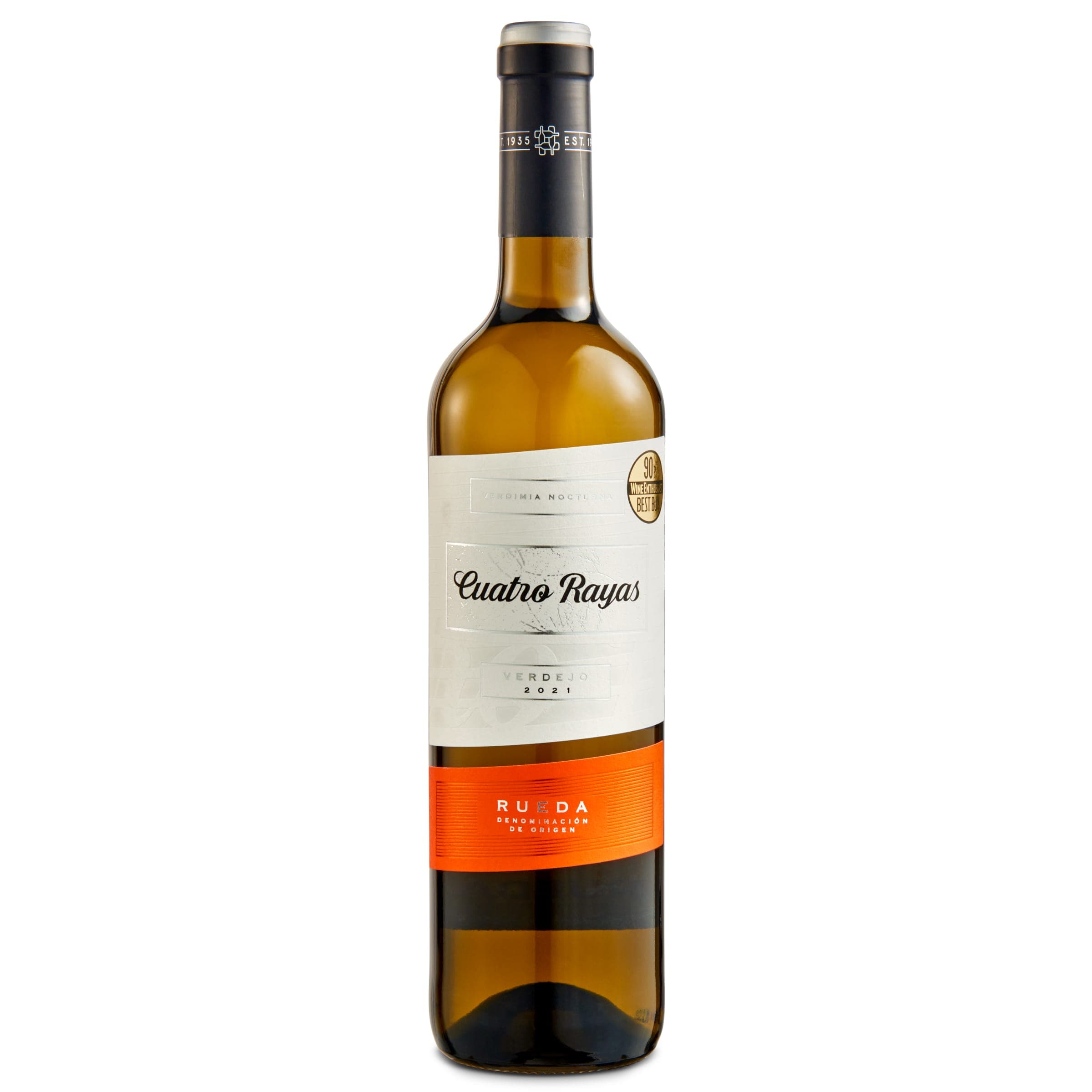 Vino blanco verdejo D.O. Rueda Cuatro rayas 75 cl