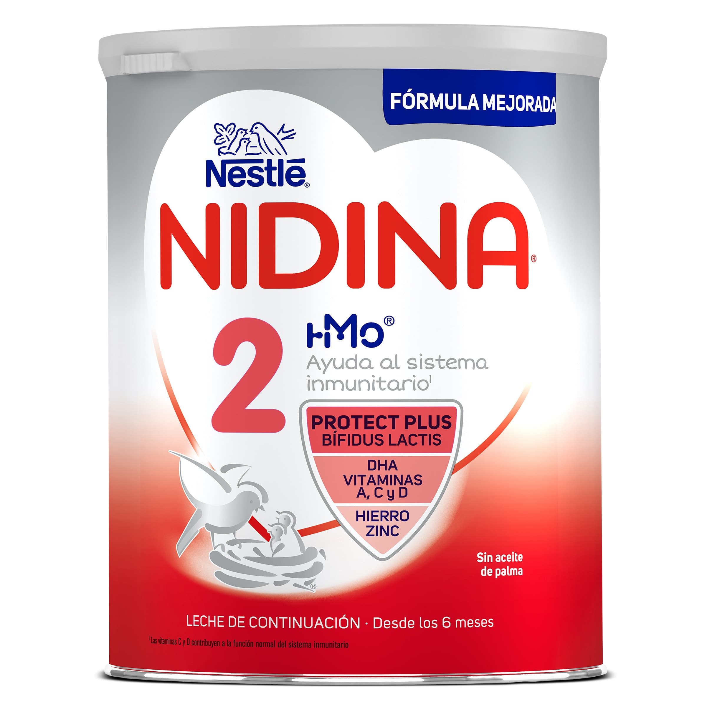 Leche infantil polvo de continuacion +6 meses Nidina 800 g