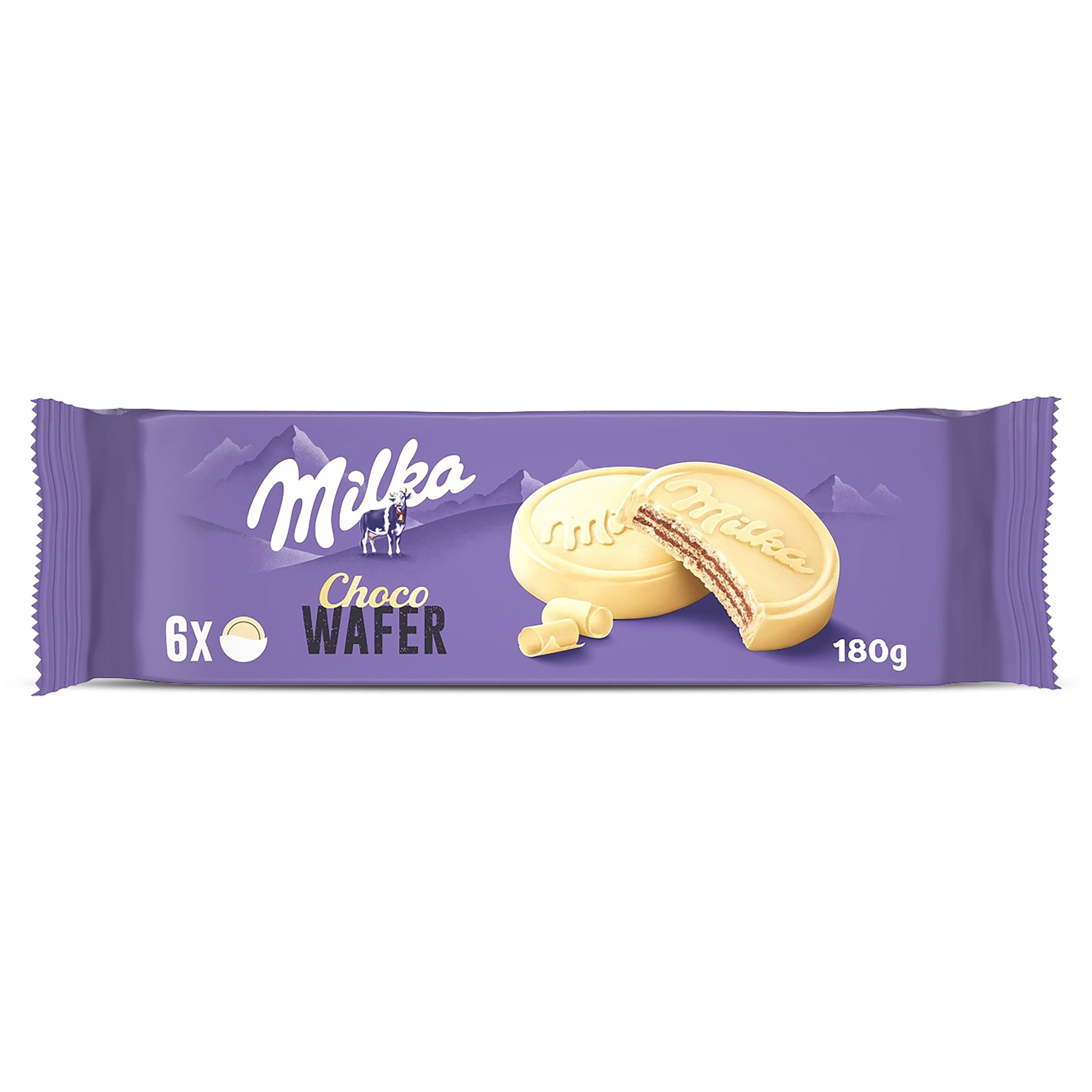 Galletas choco wafer chocolate blanco Milka bolsa 180 g