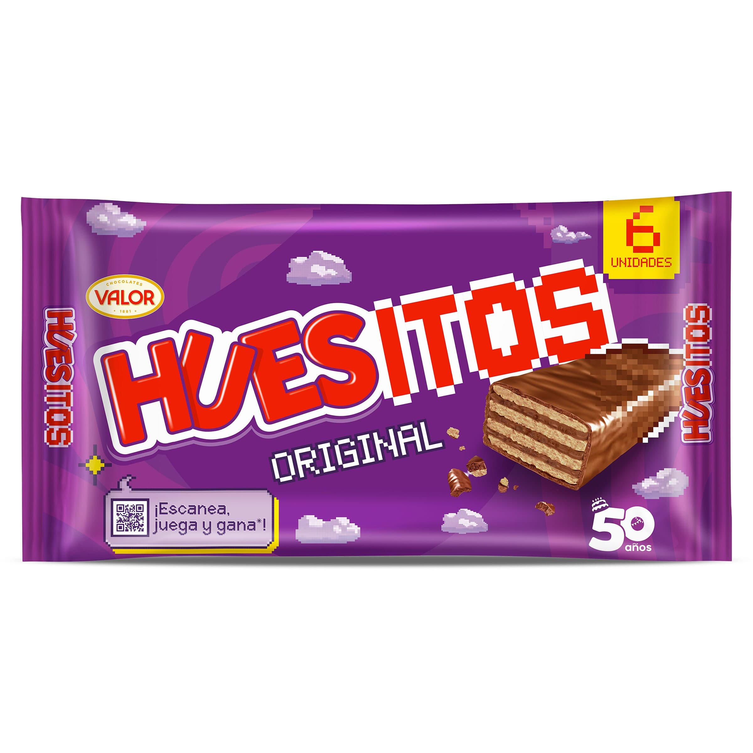 Barritas de barquillo recubierta de chocolate con leche Huesitos bolsa 120 g