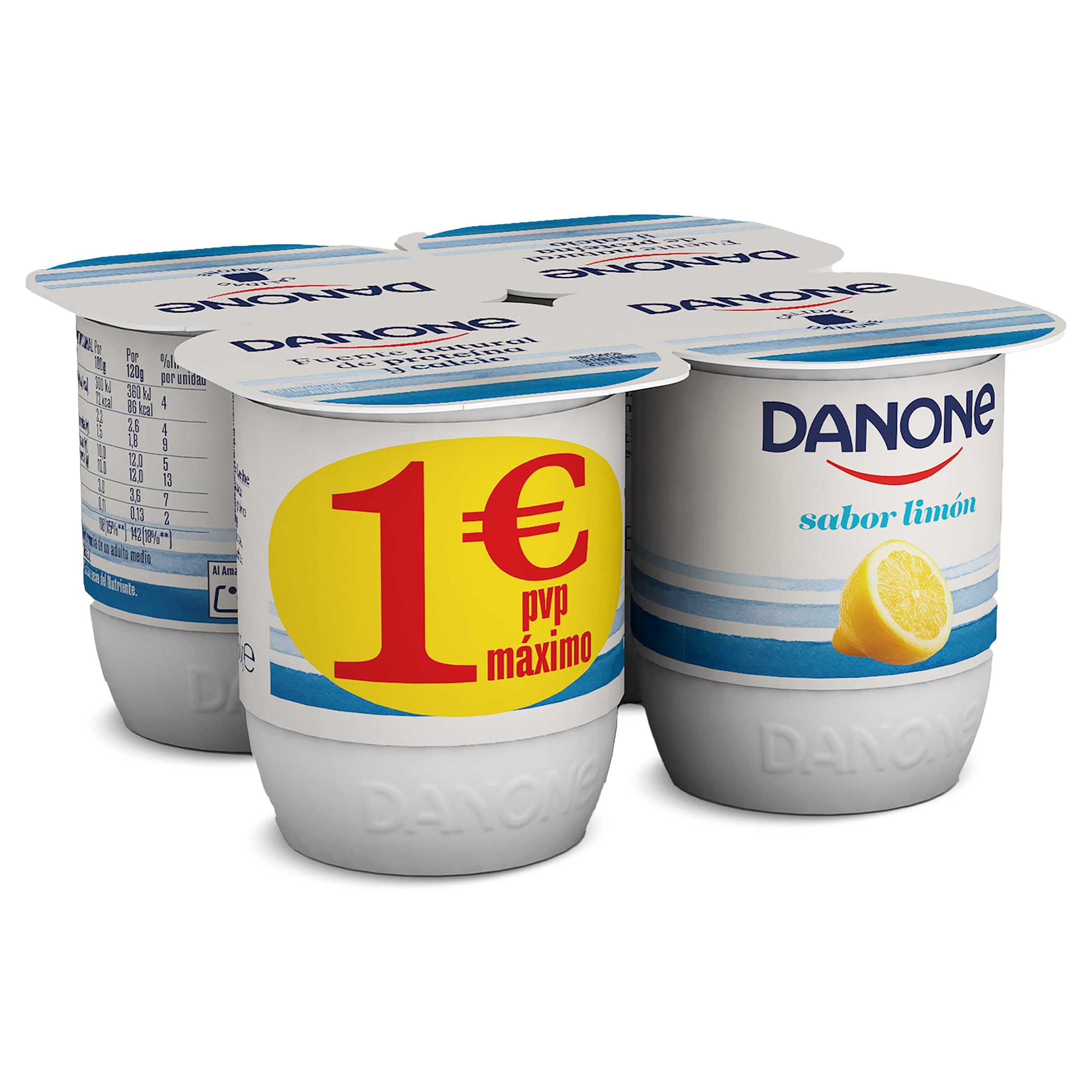 Yogur sabor limón Danone pack 4 x 125 g
