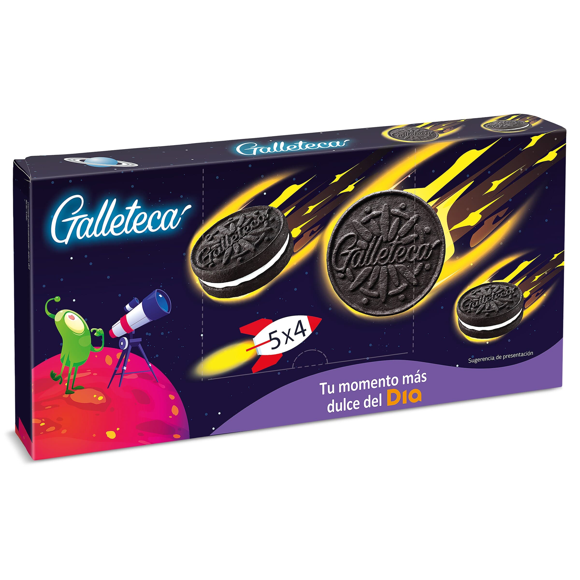 Galletas de cacao rellenas de crema Galleteca de Dia caja 220 g
