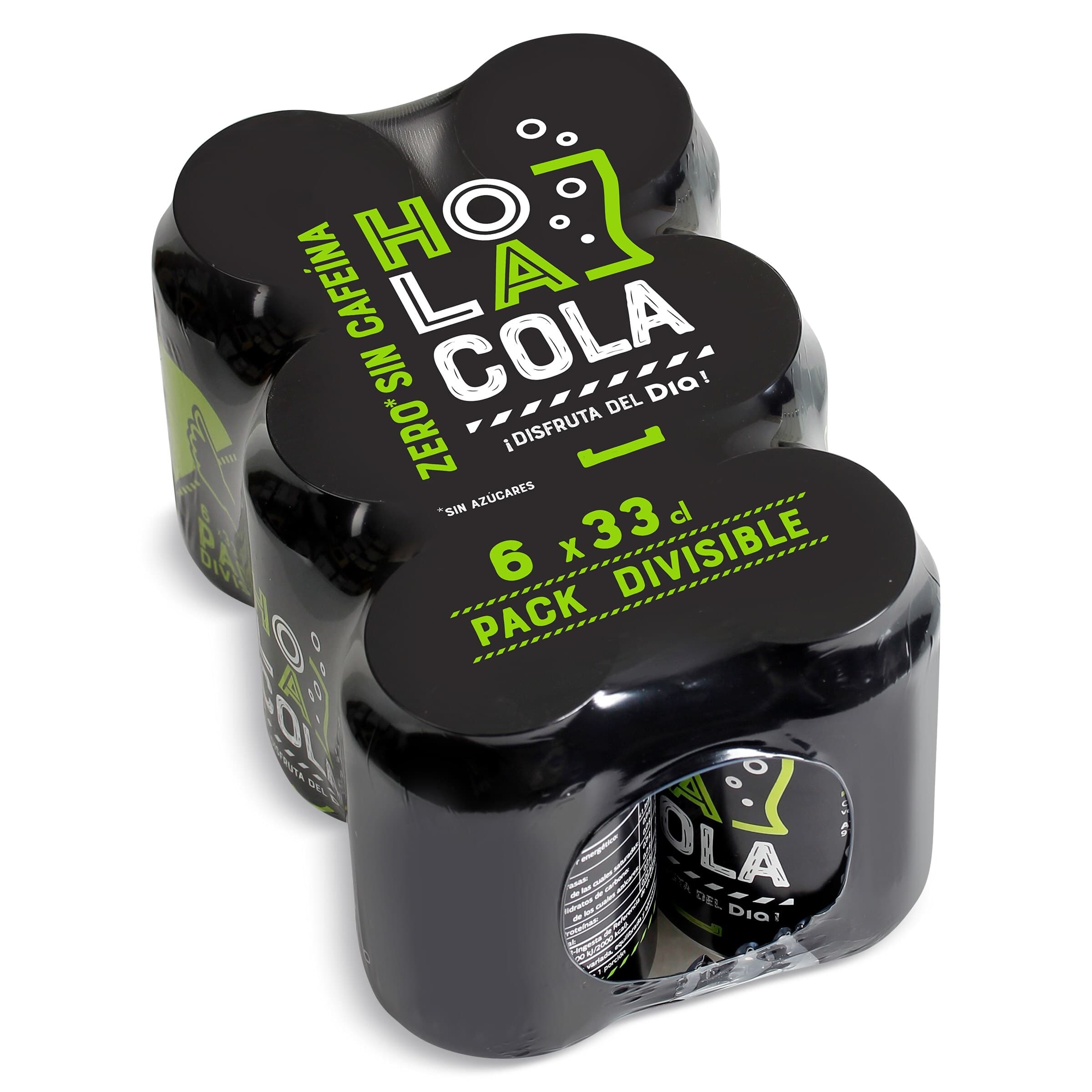 Refresco de cola zero sin cafeína Dia Hola Cola 6 x 330 ml