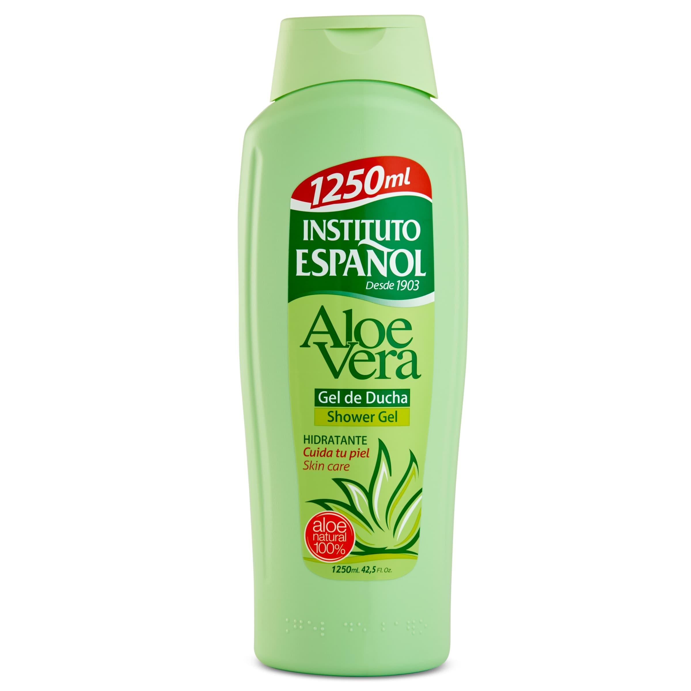 Gel de ducha aloe vera Instituto Español botella 1.25 L