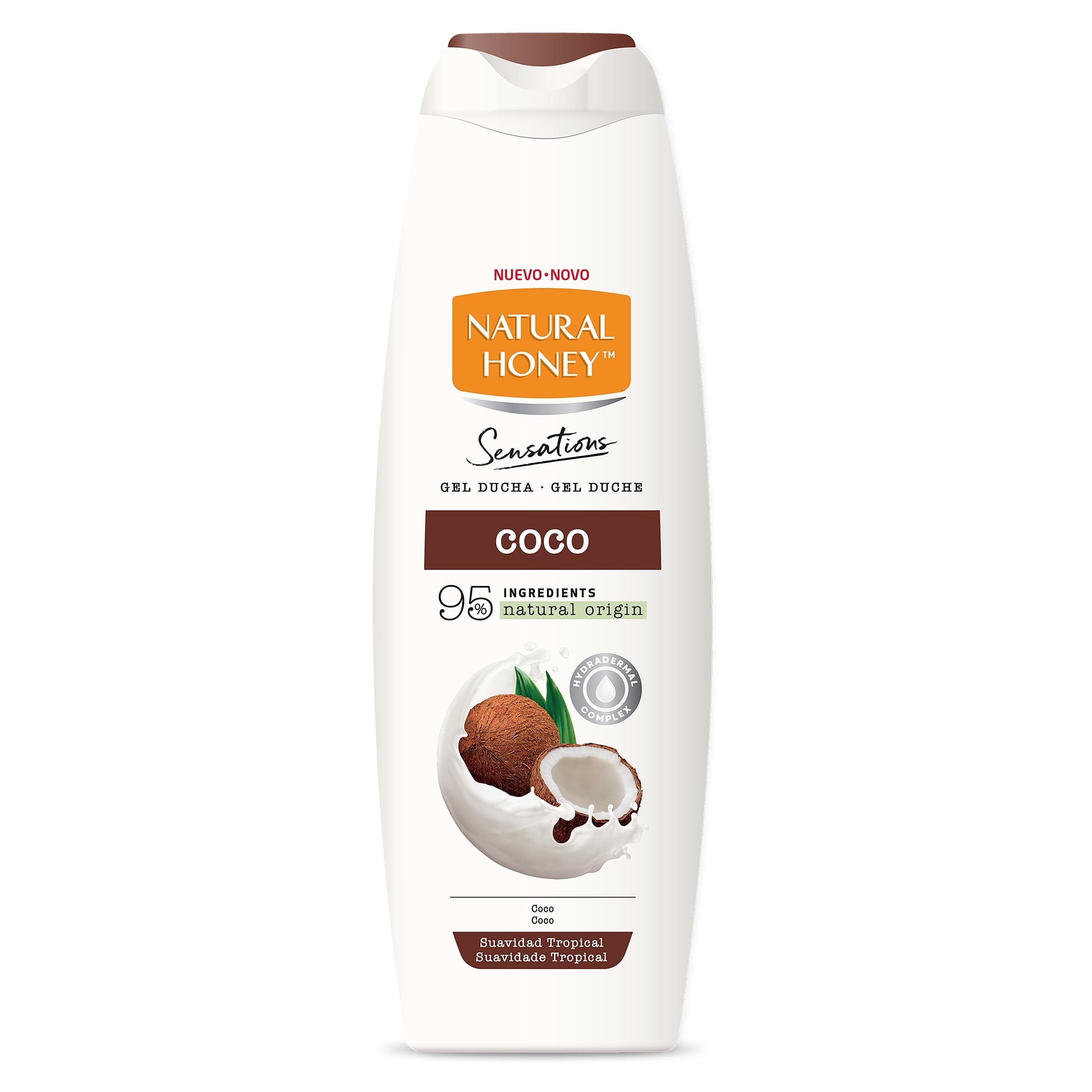 Gel de ducha coco Natural Honey botella 650 ml