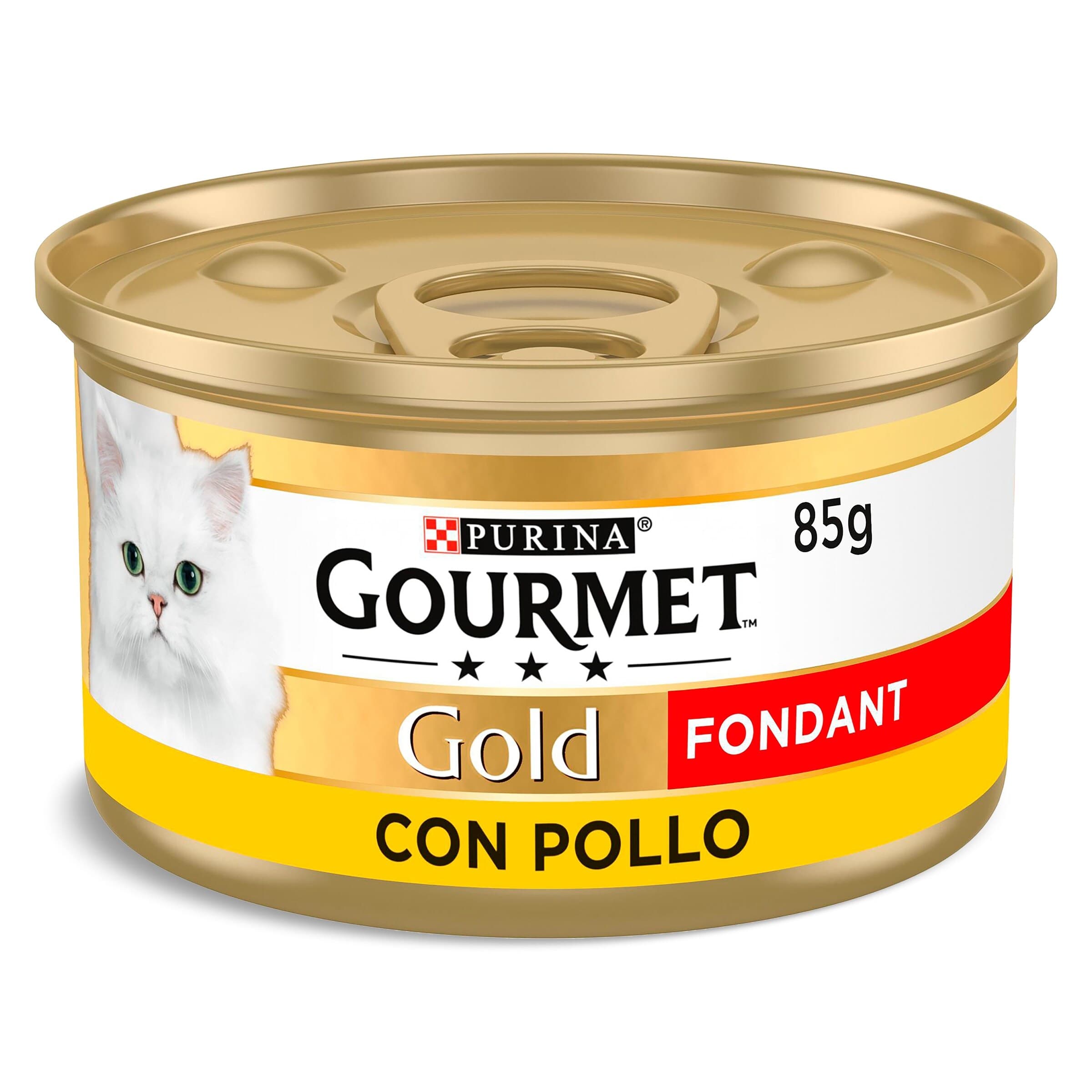 Alimento para gatos fondant pollo Gourmet lata 85 g
