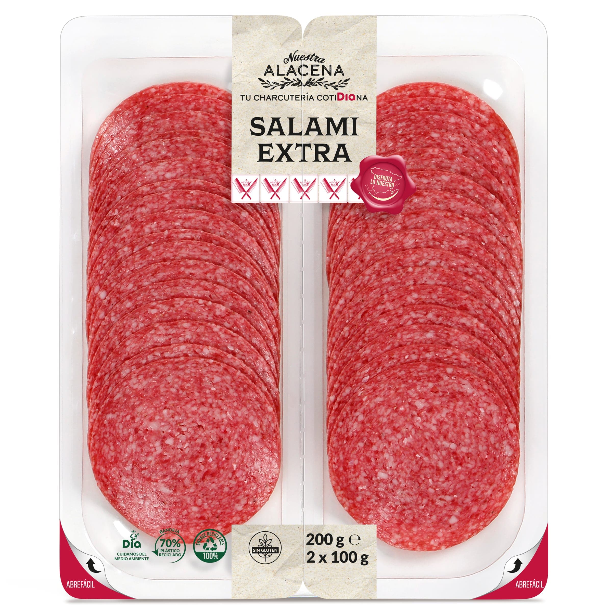 Salami extra Dia Nuestra Alacena 200 g