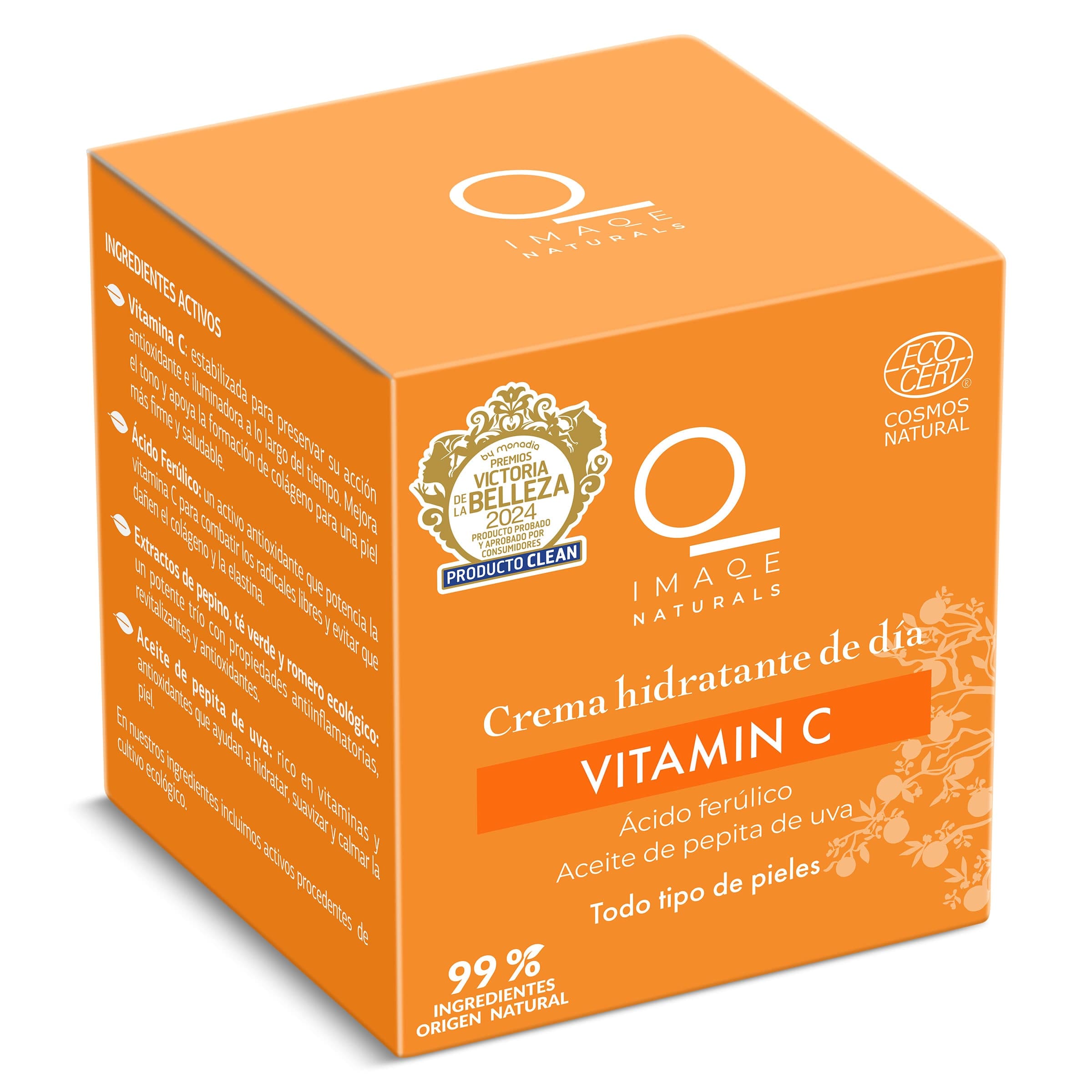 Crema facial natural vitamina C ecocert Dia Imaqe frasco 50 ml