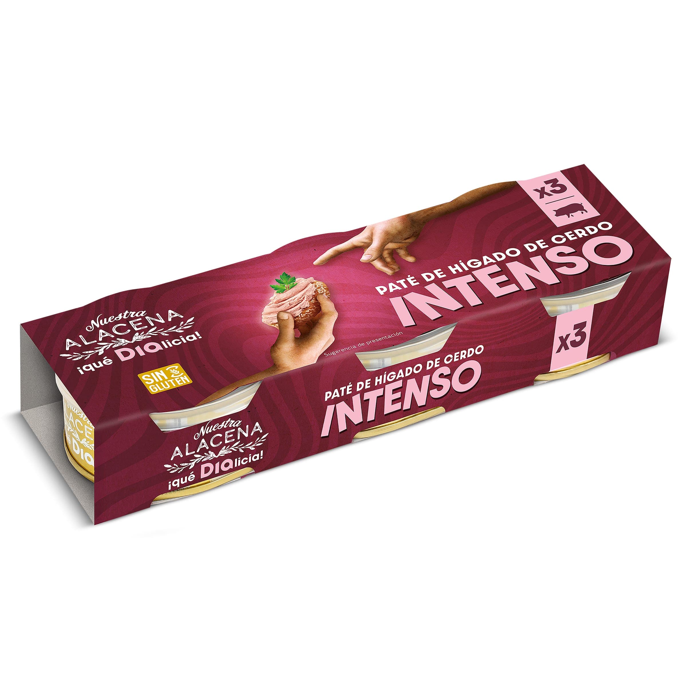 Paté de cerdo intenso Dia Nuestra Alacena 3 x 75 g