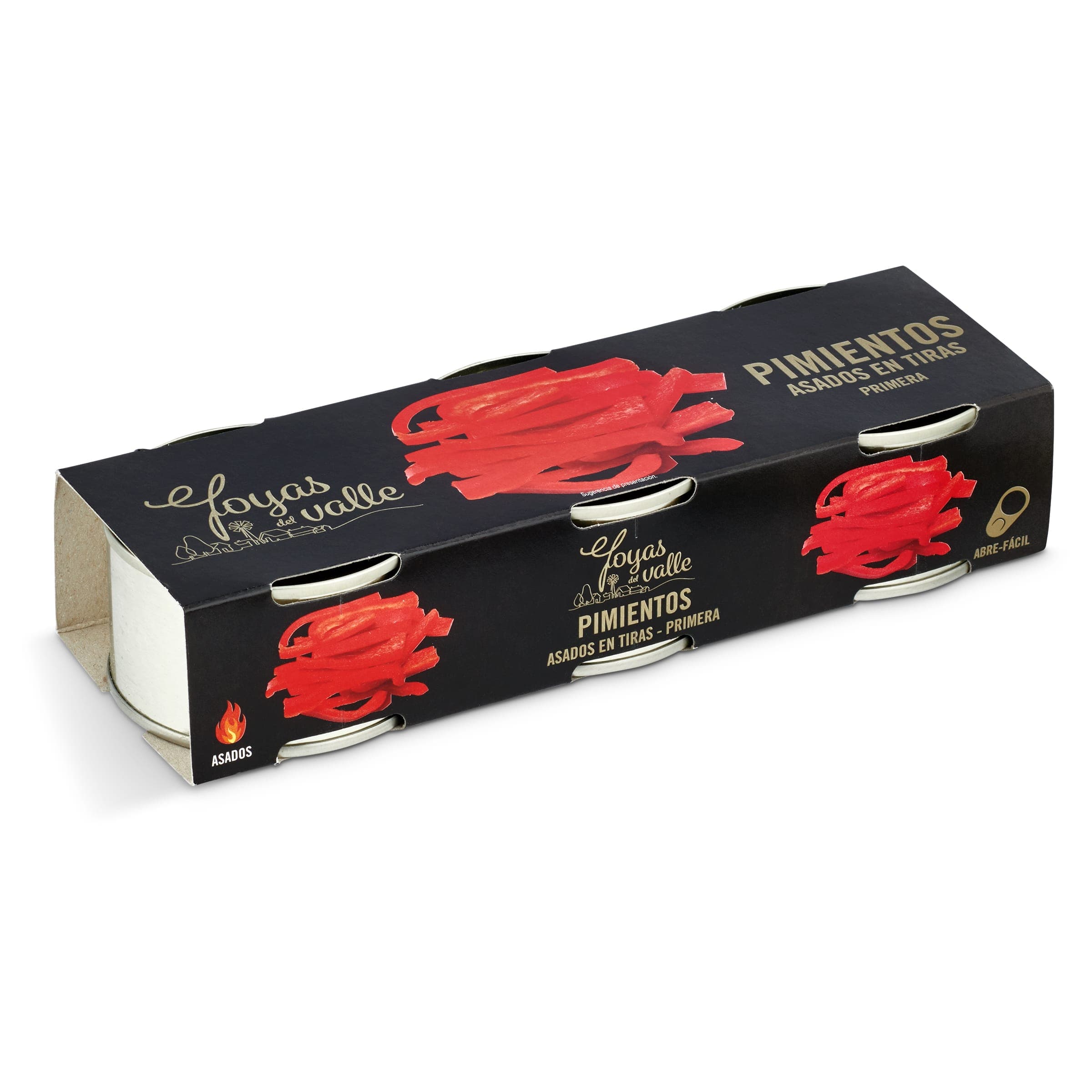 Pimientos rojos asados en tiras Joyas del valle 3 x 60 g