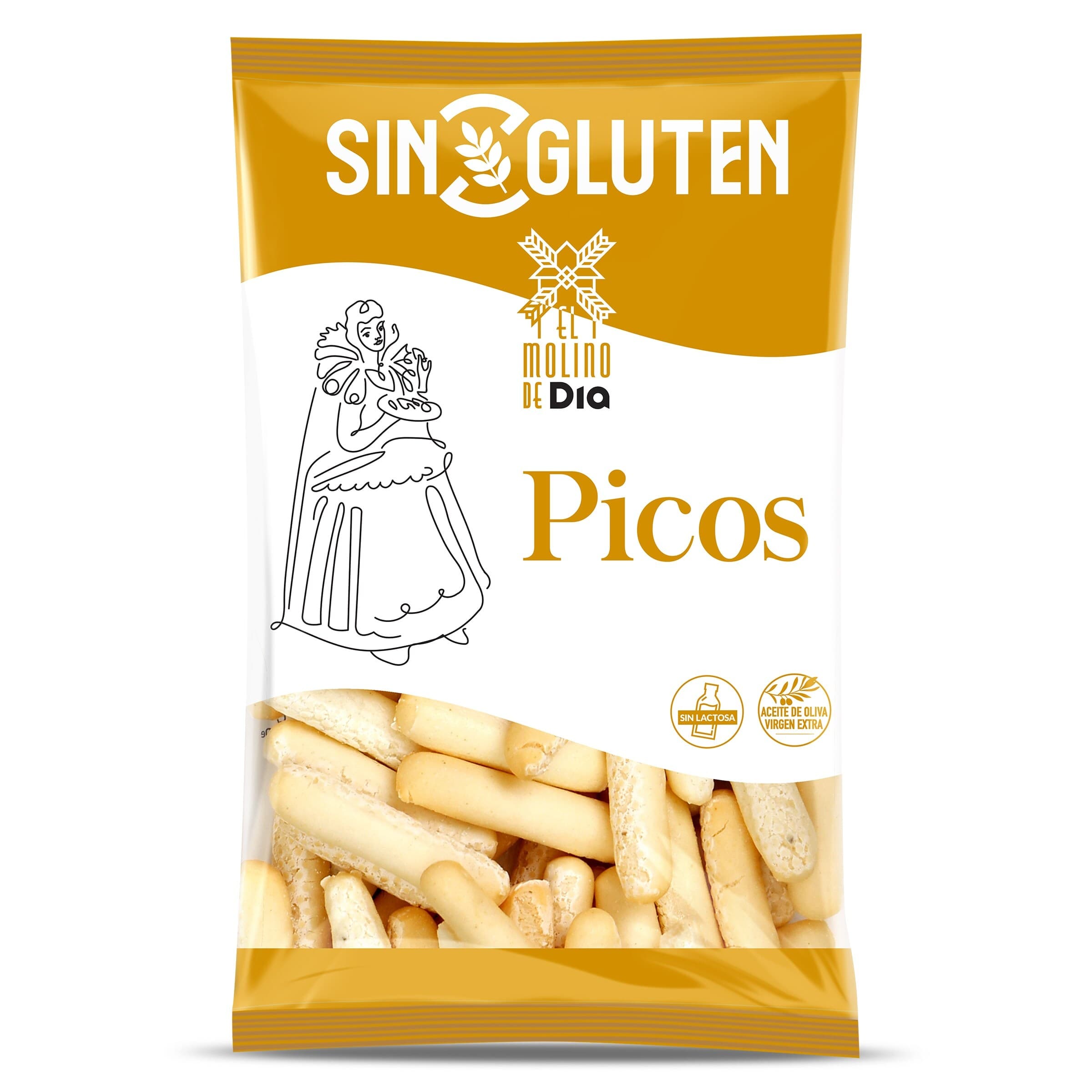 Picos de pan sin gluten El molino de Dia 100 g