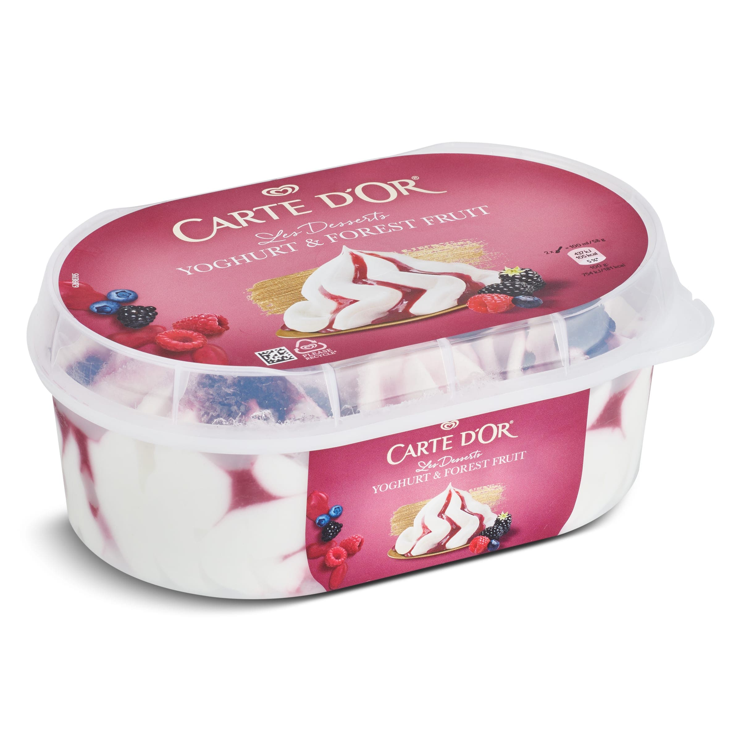 Tarrina de helado de yogur y frutos del bosque Carte D'Or 480 g