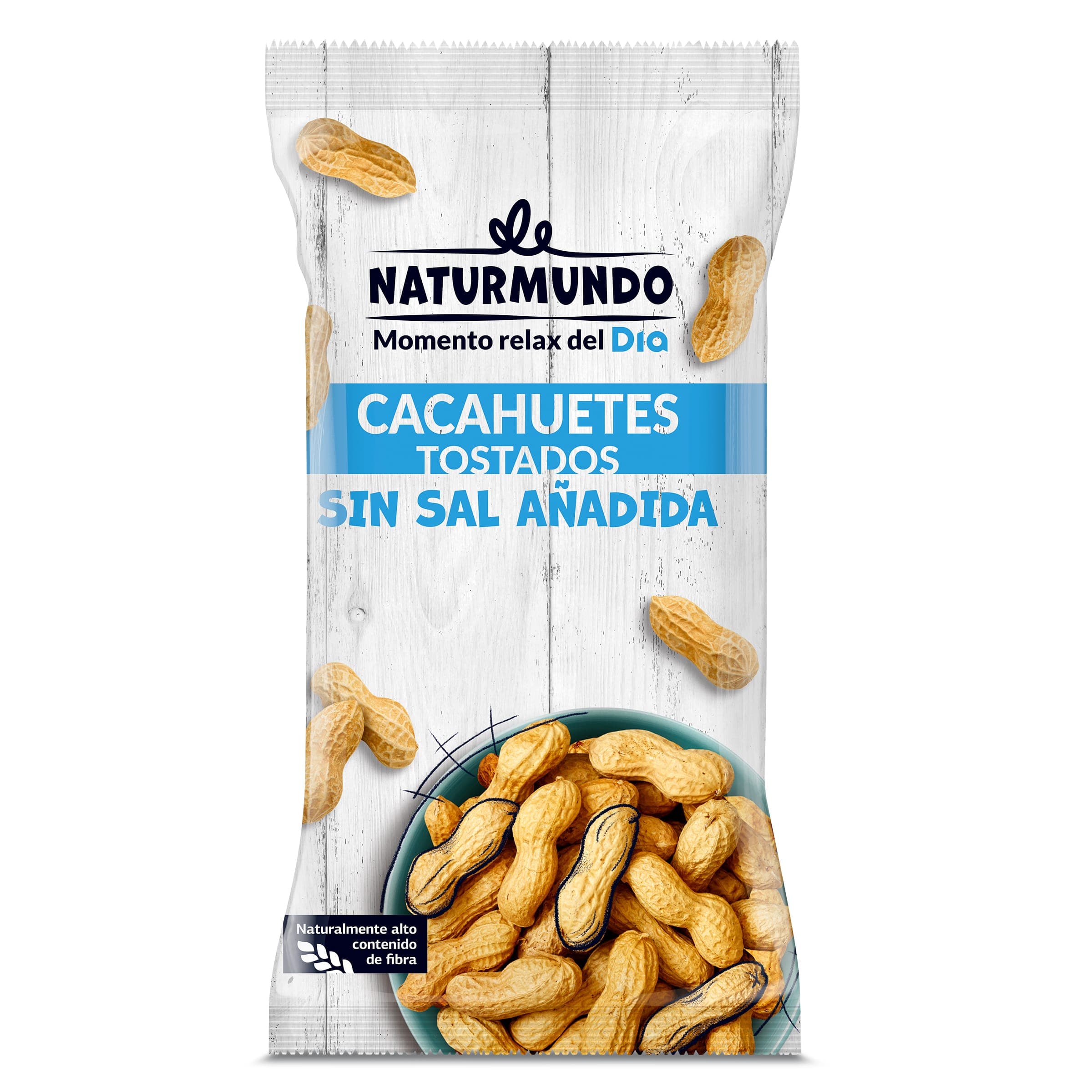 Cacahuetes con cáscara tostados sin sal añadida Dia Naturmundo 250 g