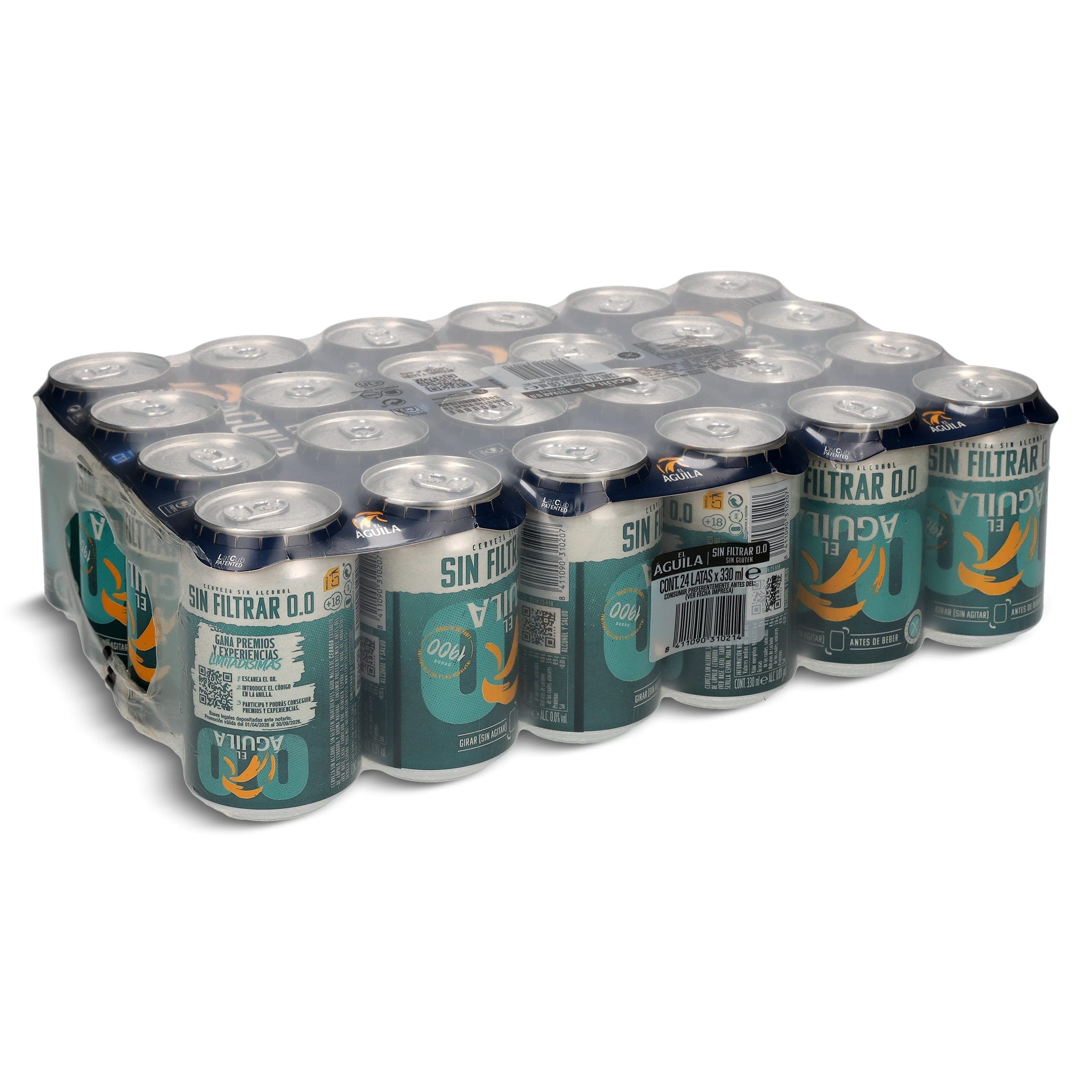 Cerveza sin filtrar 0,0 El aguila pack 24 x 33 cl