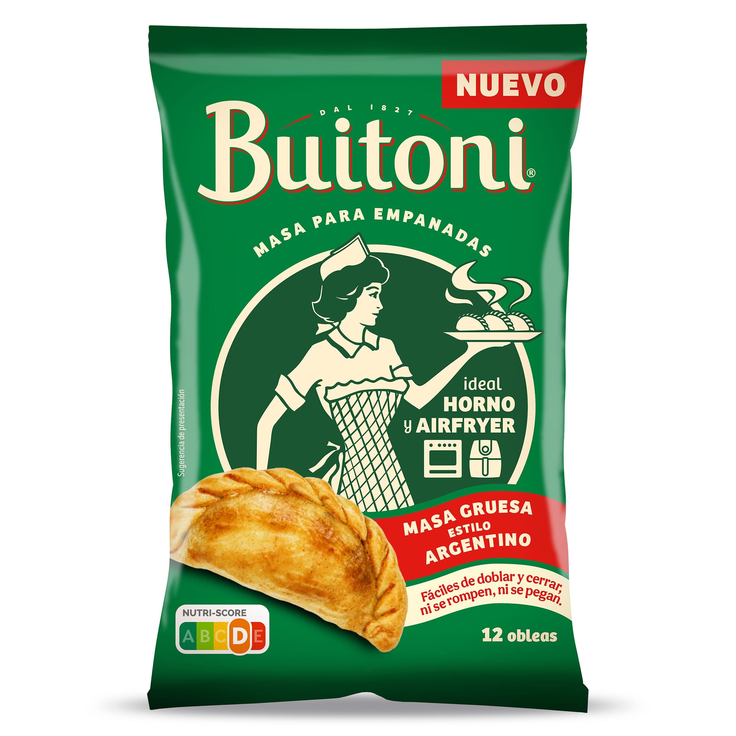 Masa gruesa para empanadillas estilo argentino Buitoni bolsa 350 g