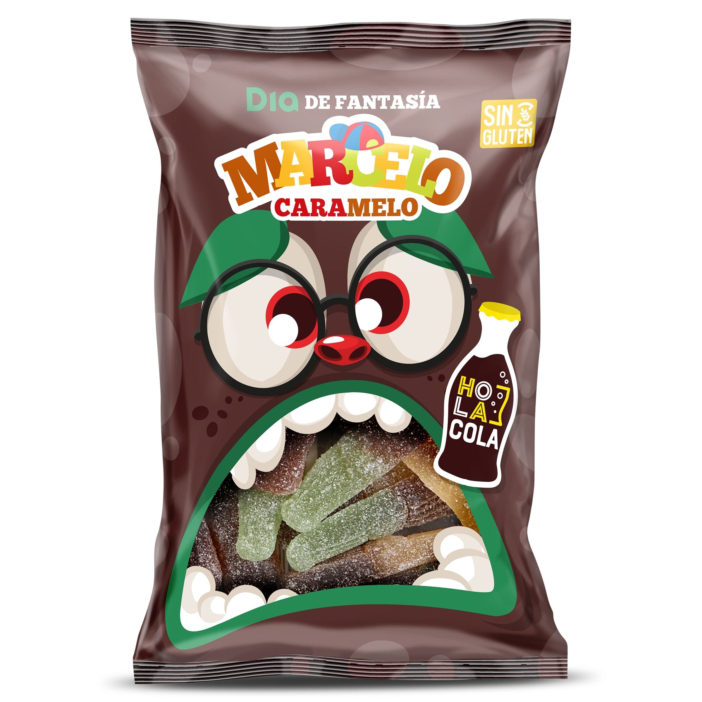 Golosinas botellas de cola Dia Marcelo Caramelo bolsa 100 g