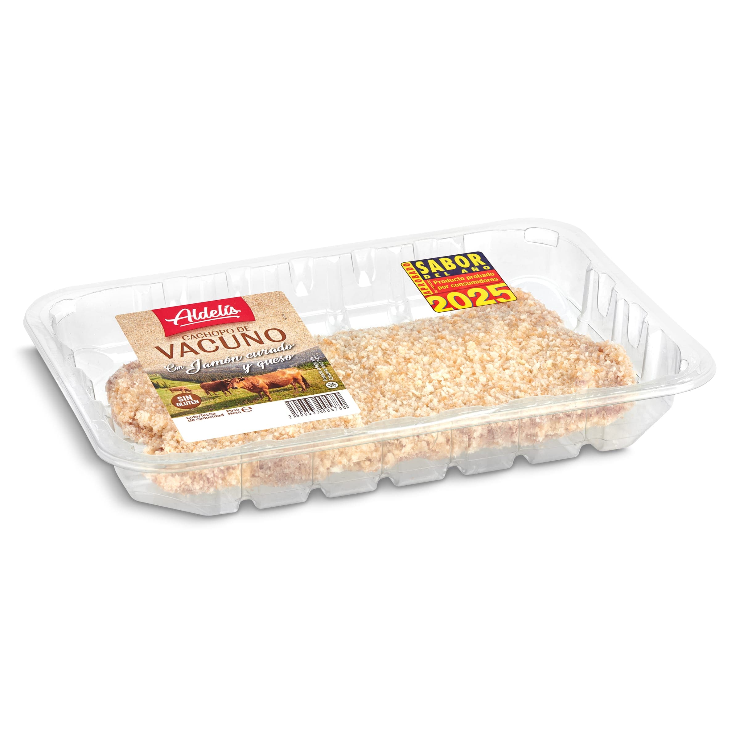 Cachopo con jamón curado y queso Aldelis 350 g aprox.