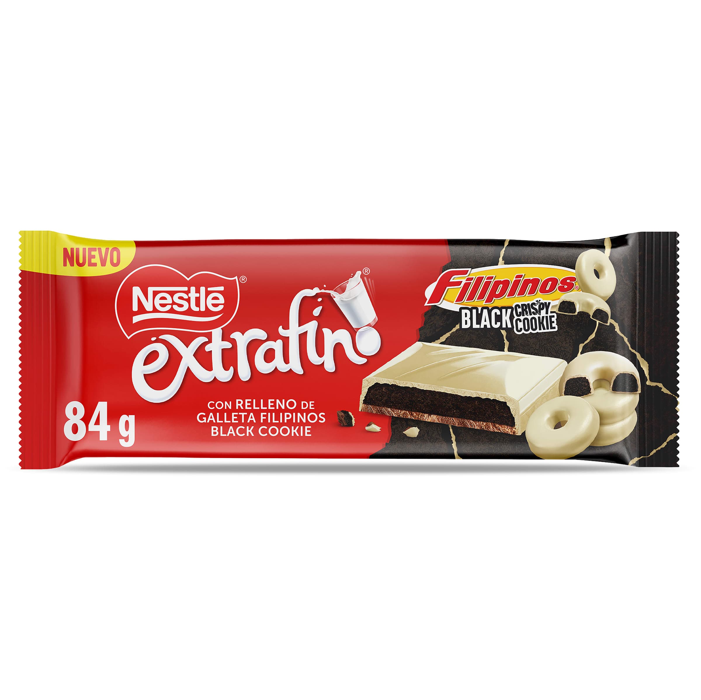 Chocolate con leche relleno de galleta filipinos Nestlé Extrafino 84 g