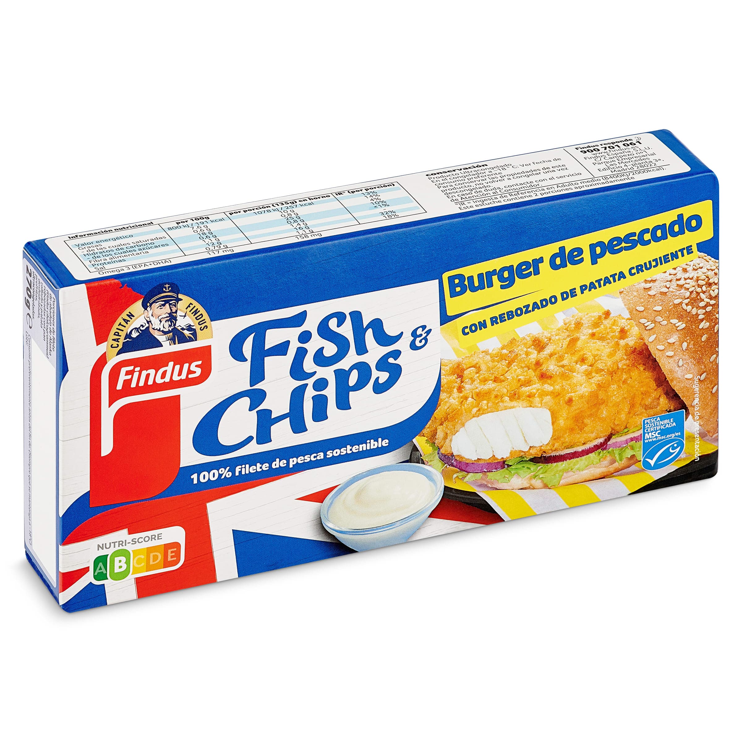 Burger de pescado MSC Findus 270 g
