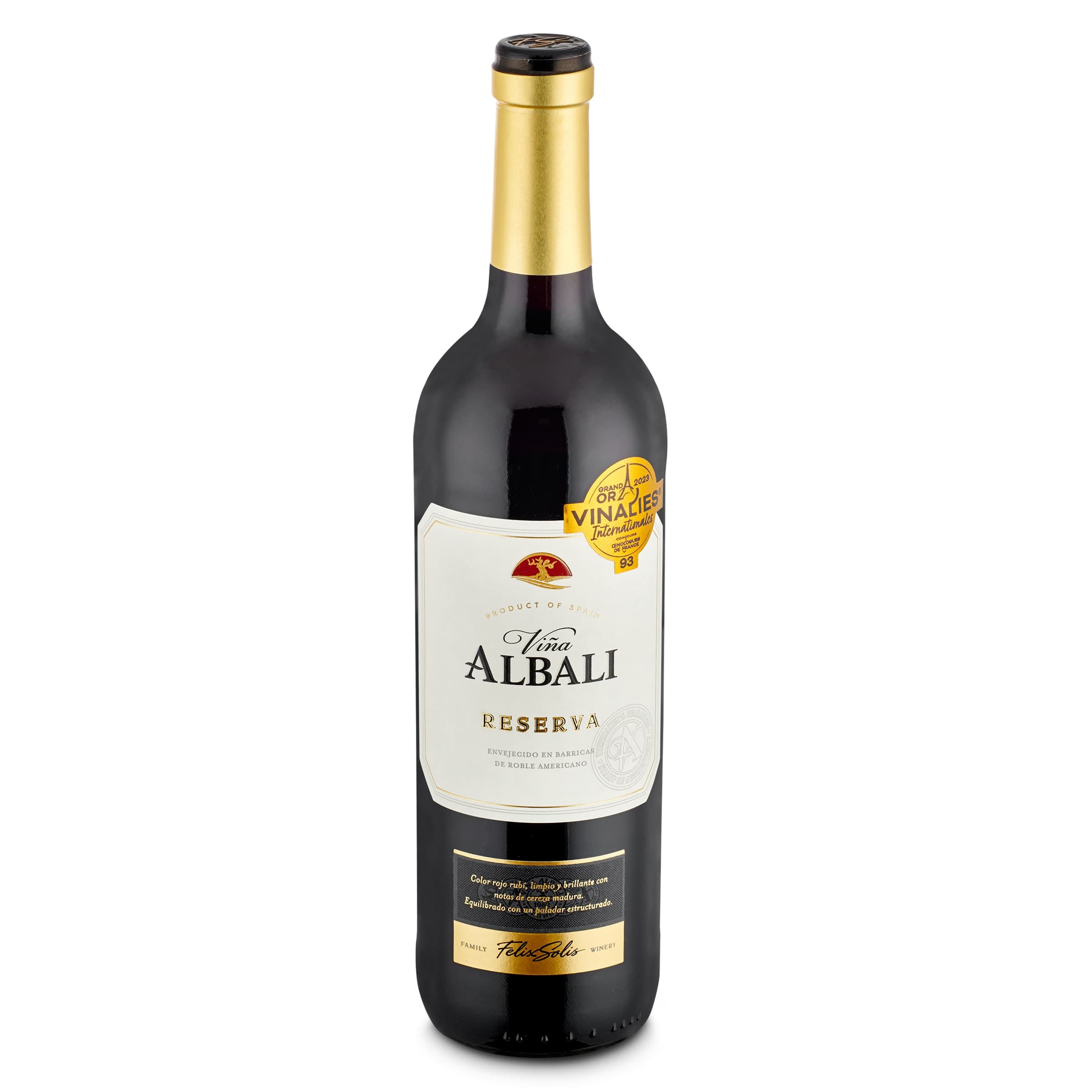 Vino tinto reserva D.O. Valdepeñas Viña Albalí 75 cl