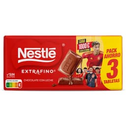 Chocolate con leche Nestlé Extrafino 3 x 125 g