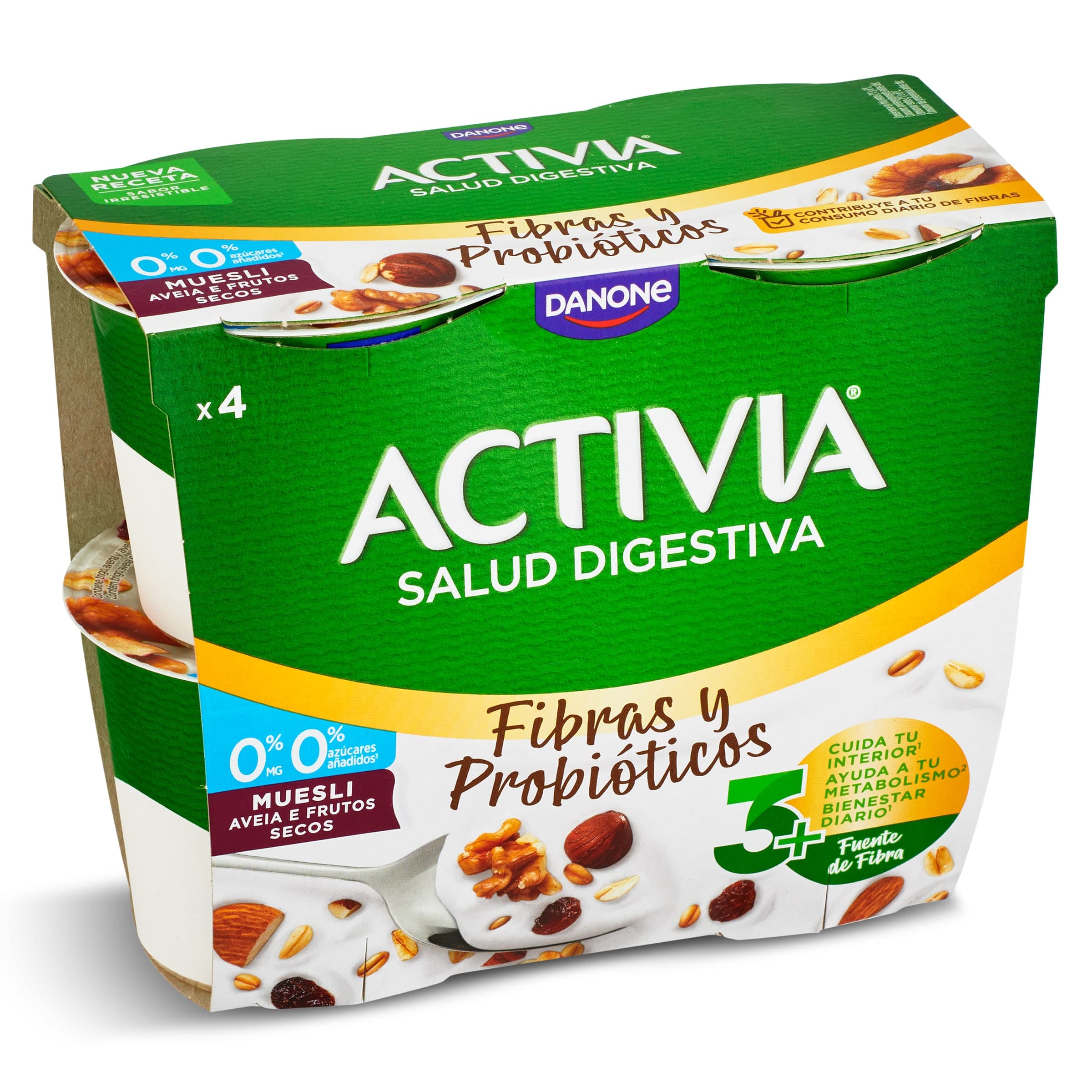 Bífidus con muesli desnatado Activia pack 4 x 115 g