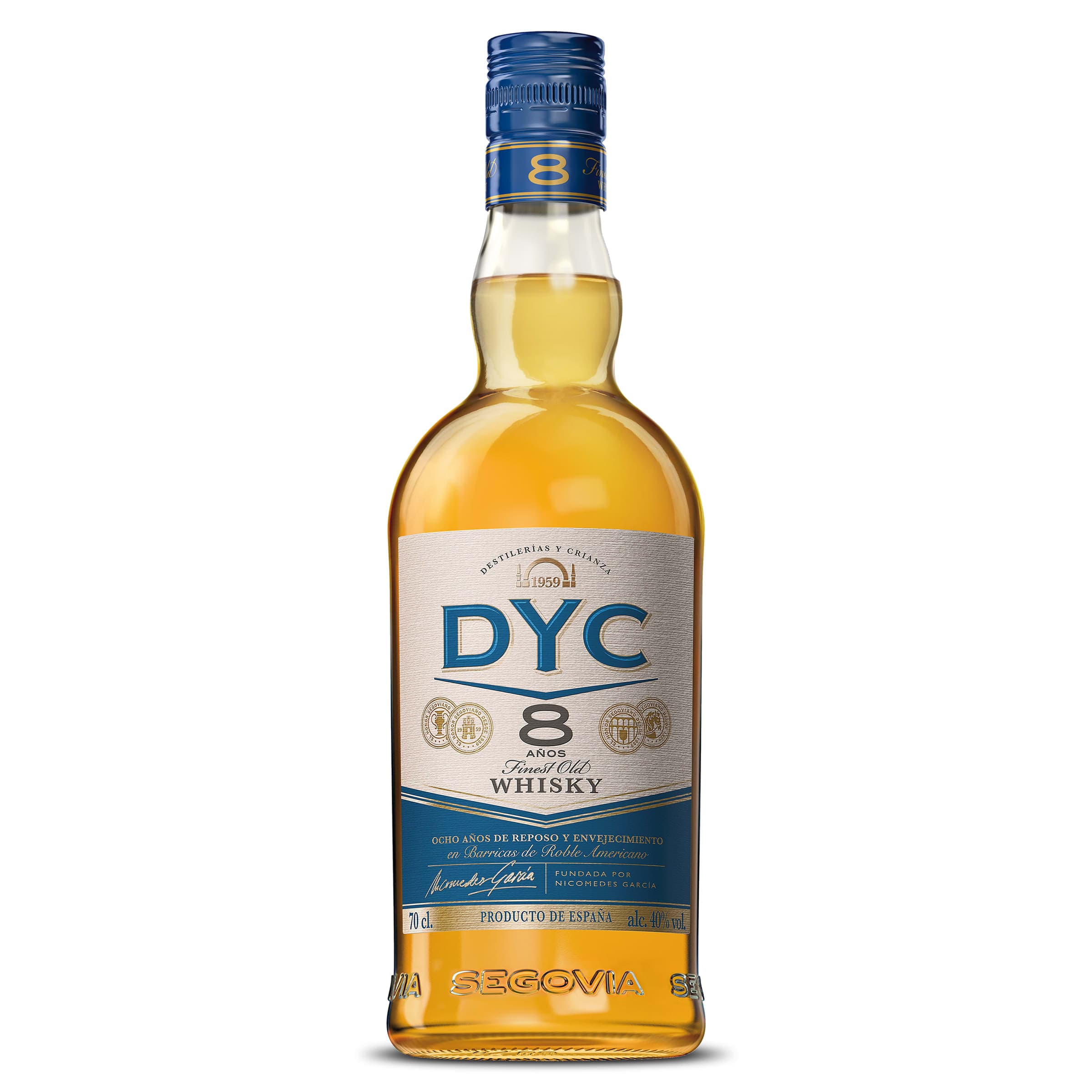 Whisky 8 años Dyc 70 cl
